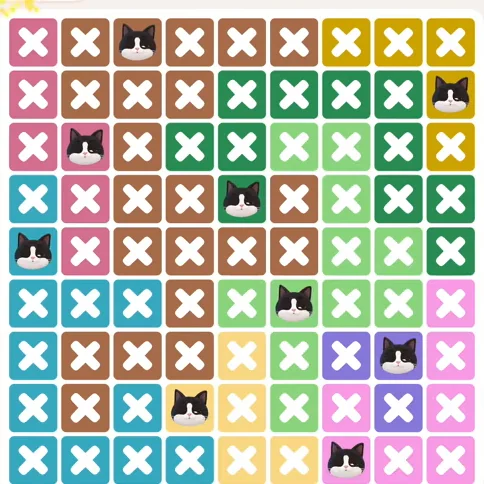 Meowdoku Level 1167 solved board with every cat placed