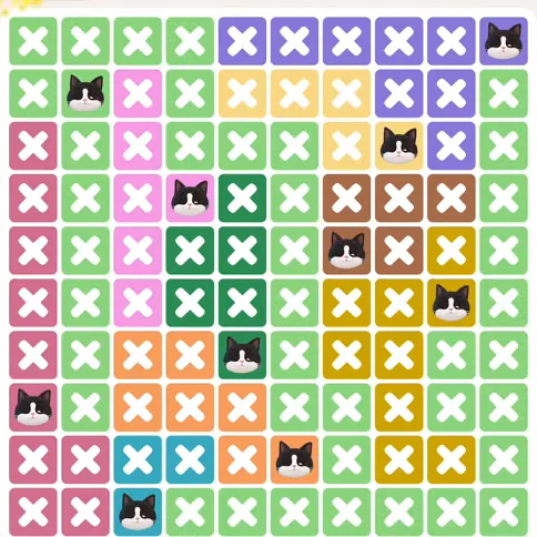 Meowdoku Level 1226 solved board with every cat placed