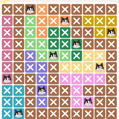 Meowdoku Level 780 solved board with every cat placed