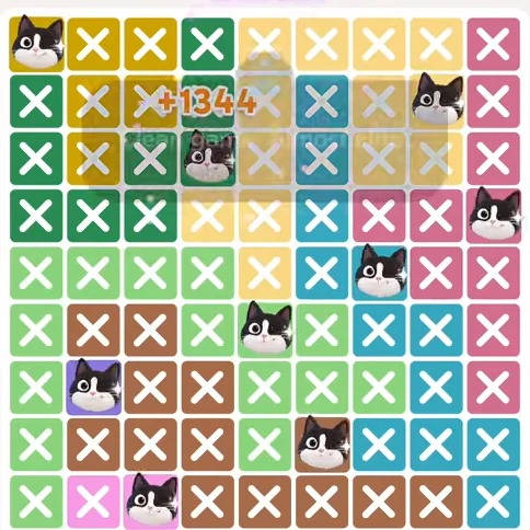 Meowdoku Level 937 solved board with every cat placed