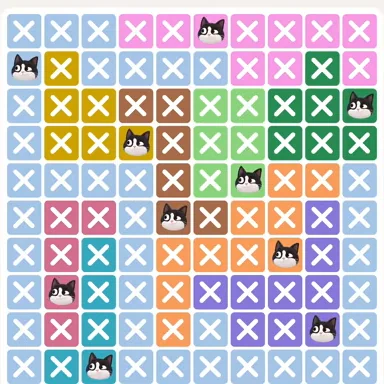 Meowdoku Level 946 solved board with every cat placed