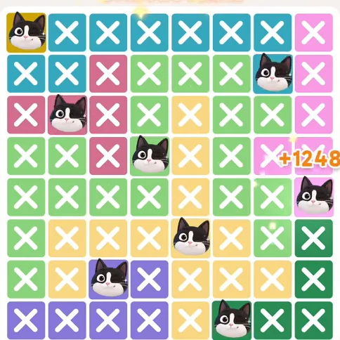 Meowdoku Level 981 solved board with every cat placed
