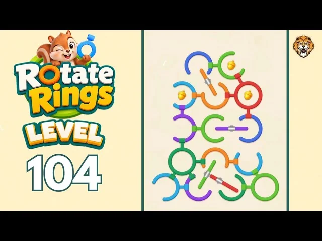 Rotate Rings Level 104 board