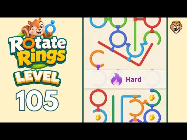 Rotate Rings Level 105 board