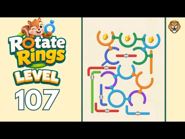 Rotate Rings Level 107 board