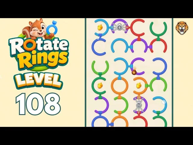 Rotate Rings Level 108 board