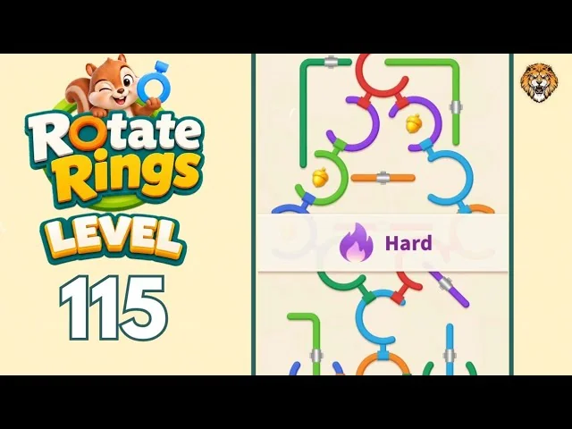 Rotate Rings Level 115 board
