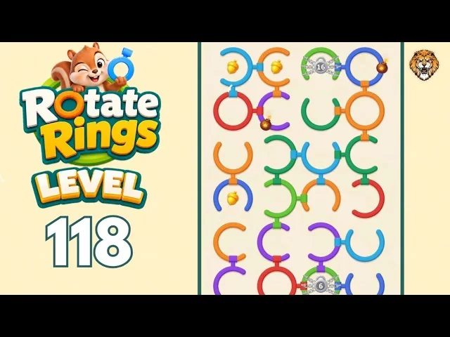 Rotate Rings Level 118 board