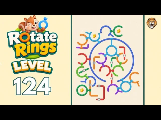 Rotate Rings Level 124 board