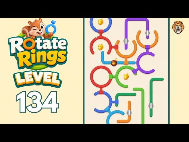 Rotate Rings Level 134 board