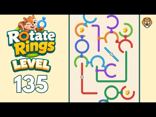 Rotate Rings Level 135 board