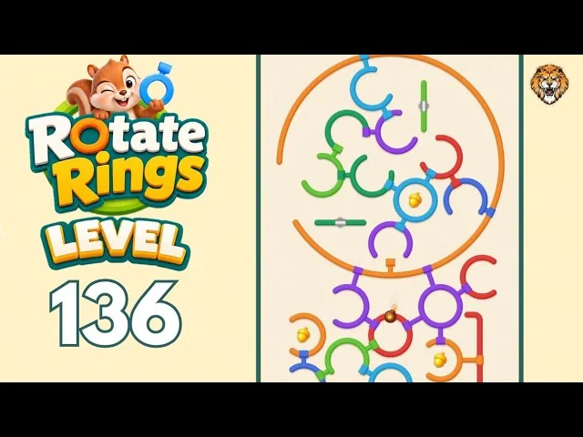 Rotate Rings Level 136 board