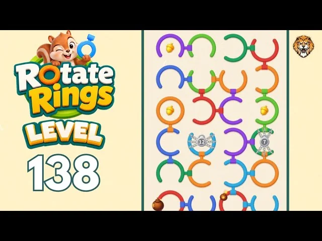 Rotate Rings Level 138 board