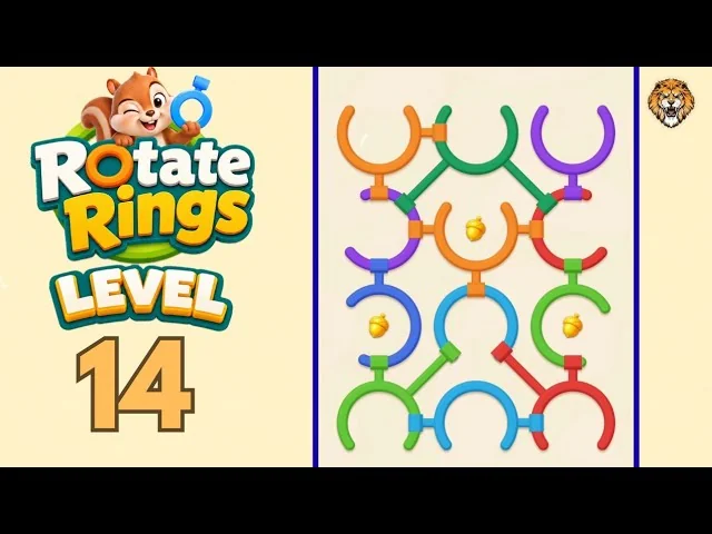 Rotate Rings Level 14 board