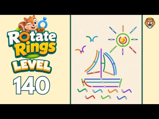 Rotate Rings Level 140 board