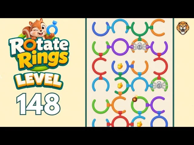 Rotate Rings Level 148 board