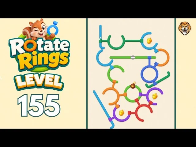 Rotate Rings Level 155 board