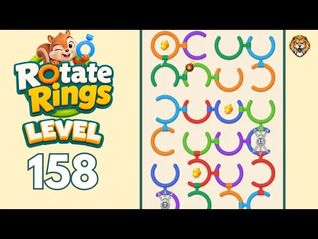 Rotate Rings Level 158 board