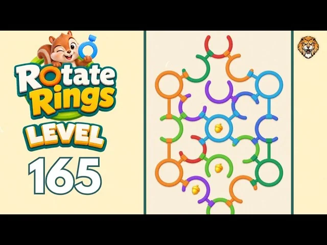 Rotate Rings Level 165 board