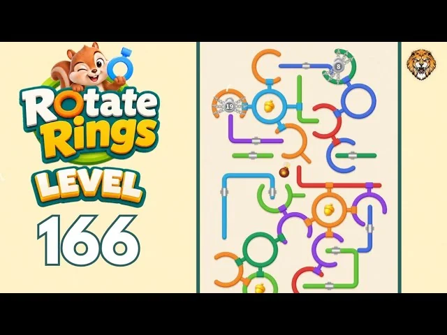 Rotate Rings Level 166 board
