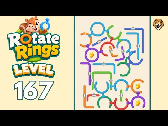 Rotate Rings Level 167 board