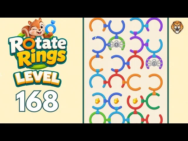 Rotate Rings Level 168 board
