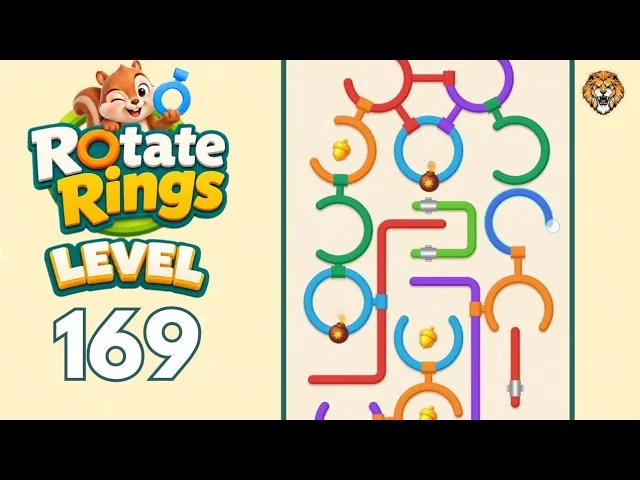 Rotate Rings Level 169 board