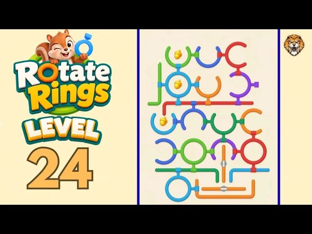 Rotate Rings Level 24 board