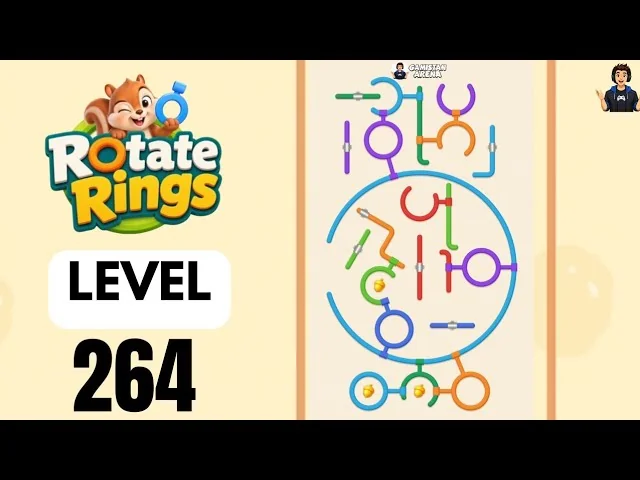 Rotate Rings Level 264 board layout