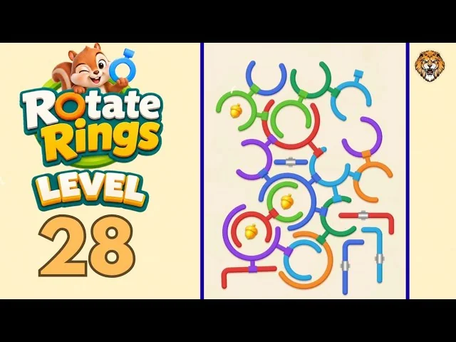 Rotate Rings Level 28 board