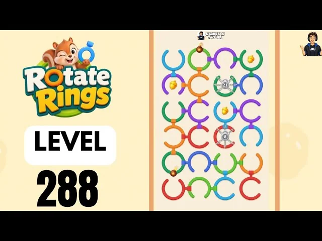 Rotate Rings Level 288 board layout