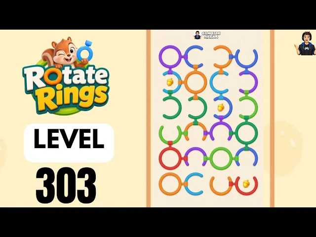 Rotate Rings Level 303 board layout