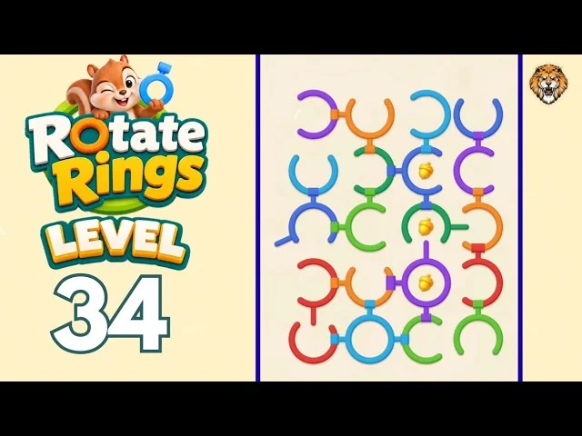 Rotate Rings Level 34 board
