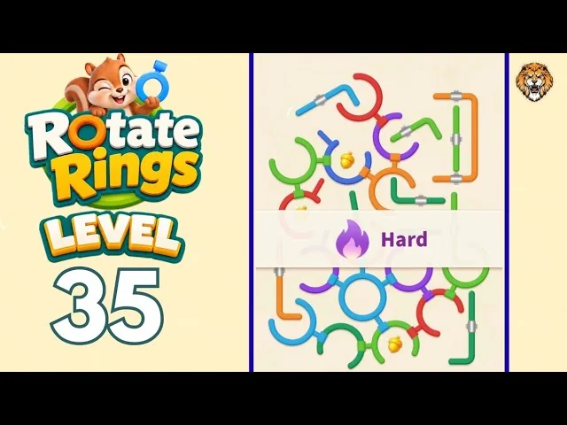 Rotate Rings Level 35 board