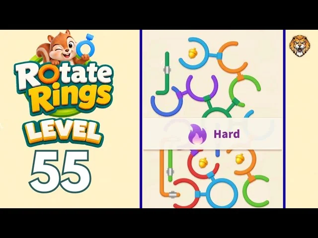 Rotate Rings Level 55 board