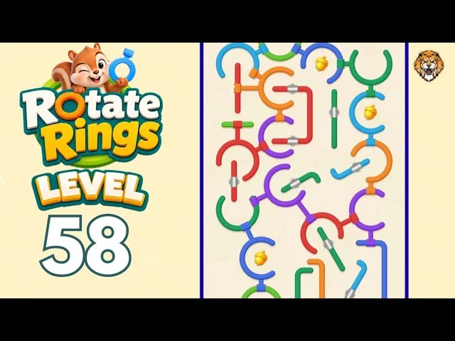 Rotate Rings Level 58 board