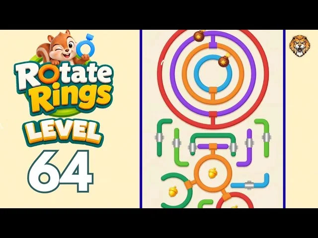 Rotate Rings Level 64 board