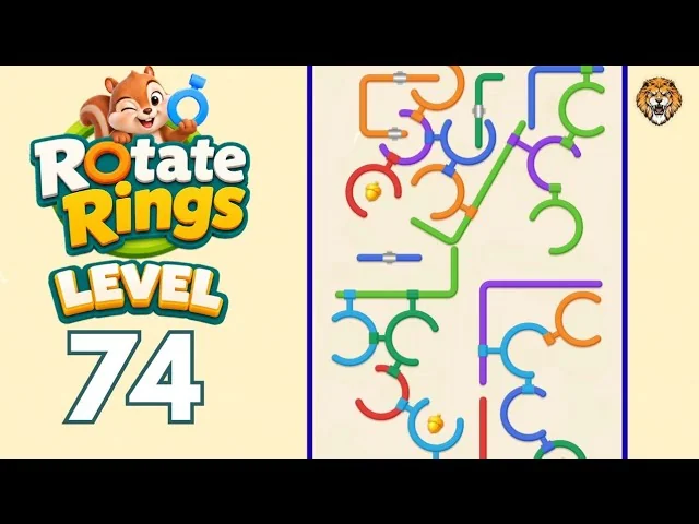 Rotate Rings Level 74 board