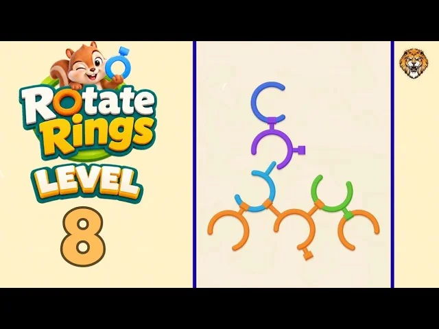 Rotate Rings Level 8 board