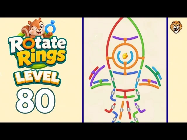 Rotate Rings Level 80 board