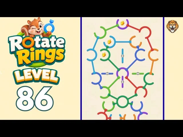 Rotate Rings Level 86 board