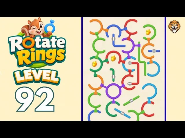 Rotate Rings Level 92 board