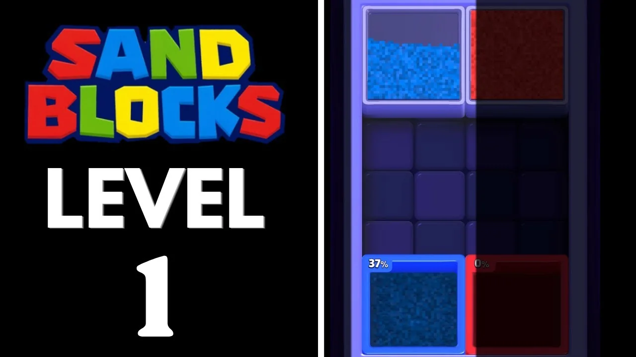Sand Blocks Level 1 board