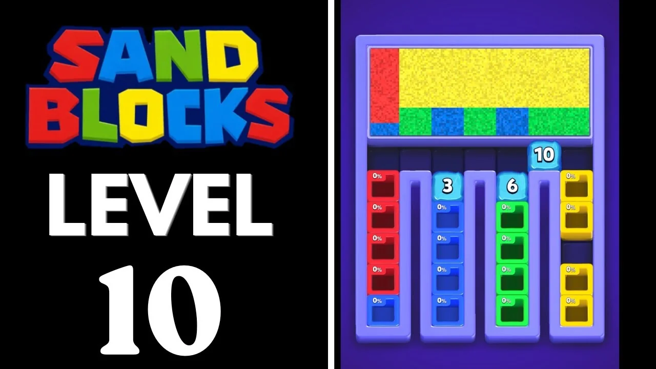 Sand Blocks Level 10 board