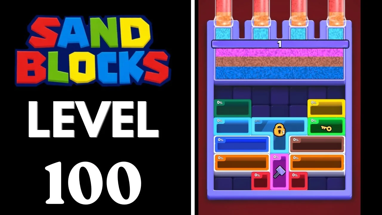 Sand Blocks Level 100 board