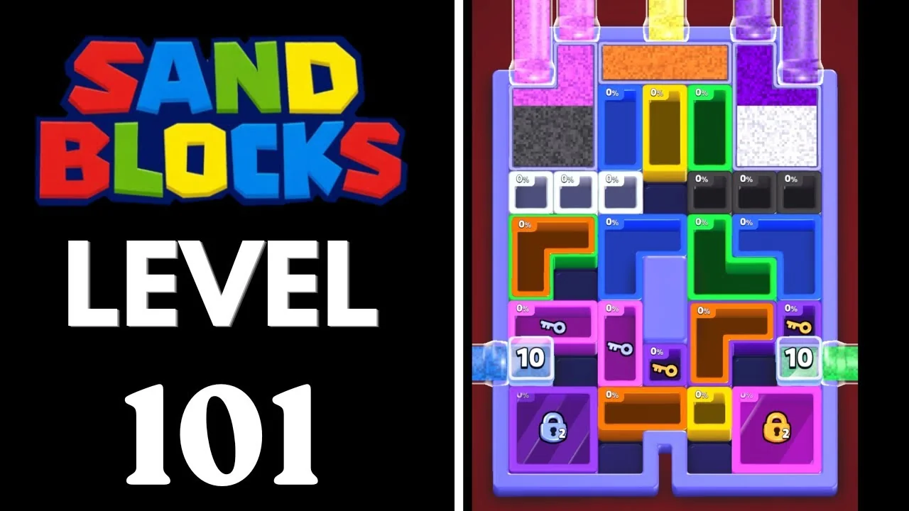 Sand Blocks Level 101 board