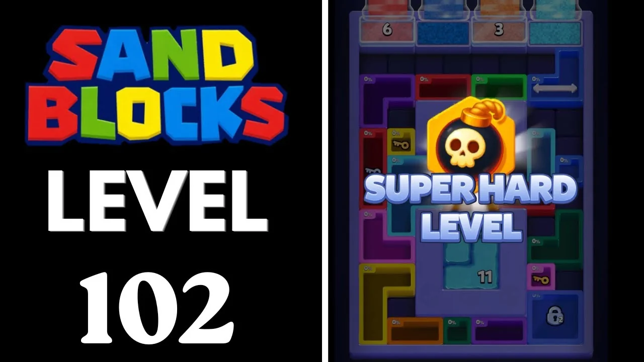 Sand Blocks Level 102 board