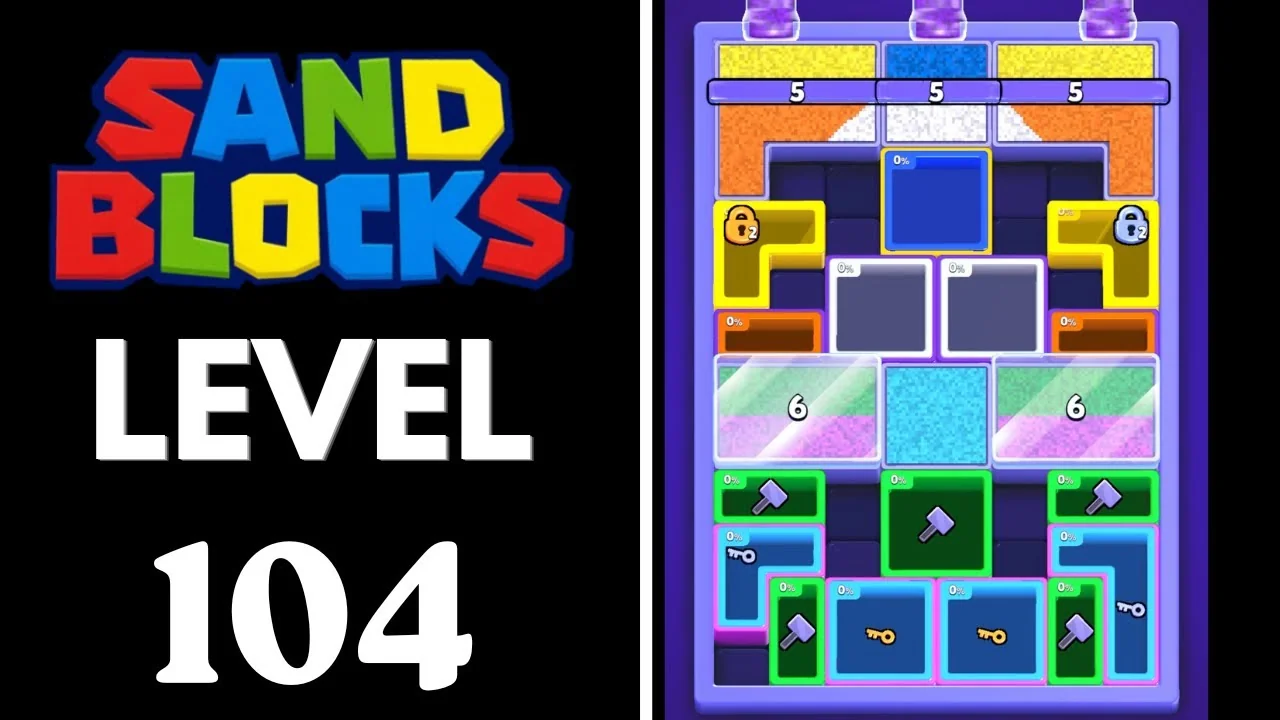 Sand Blocks Level 104 board