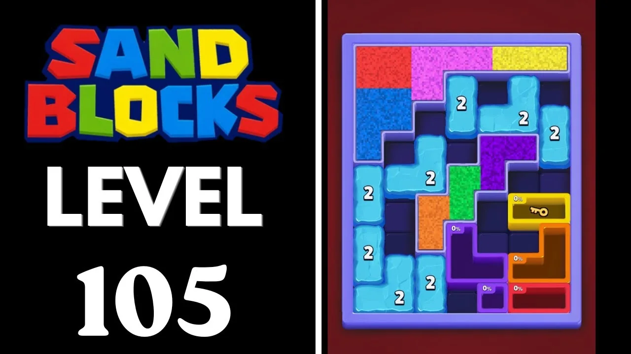 Sand Blocks Level 105 board layout