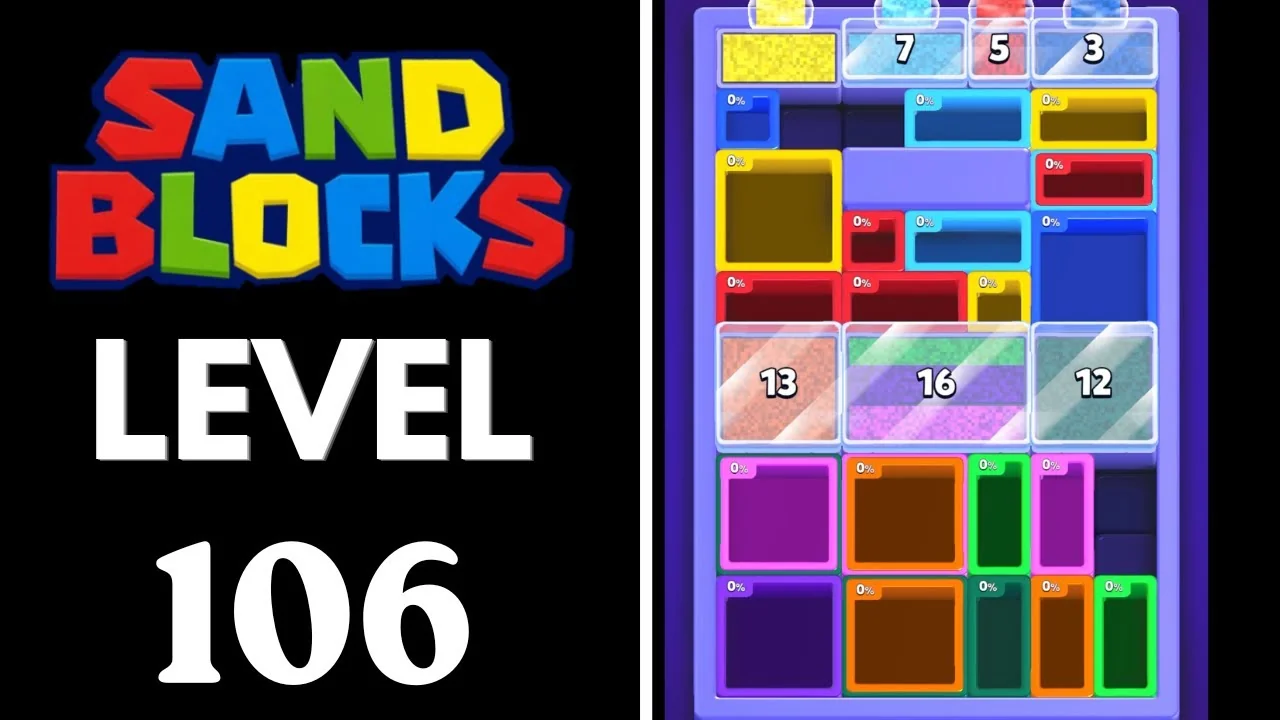 Sand Blocks Level 106 board layout